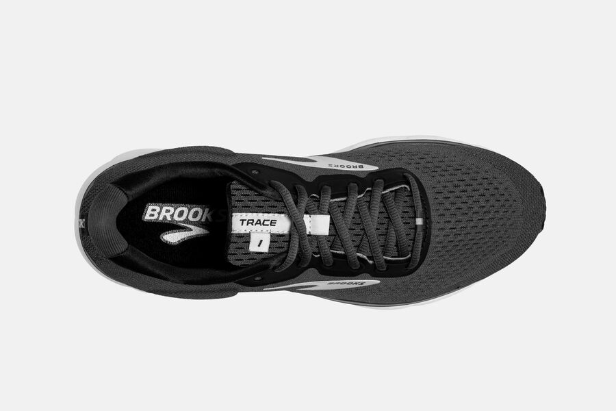 Brooks Israel Trace Road Running Shoes Mens - Black/Grey - XQJ-246593